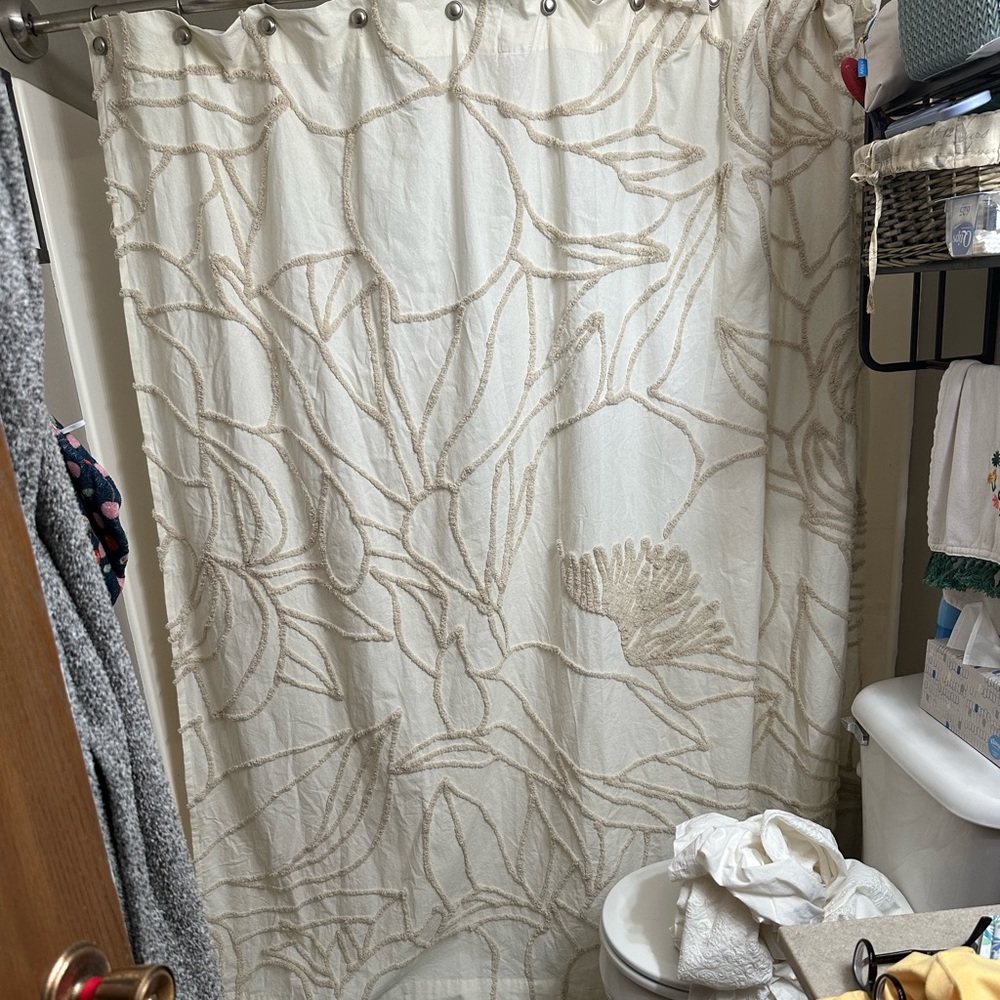 Super cute shower curtain.
